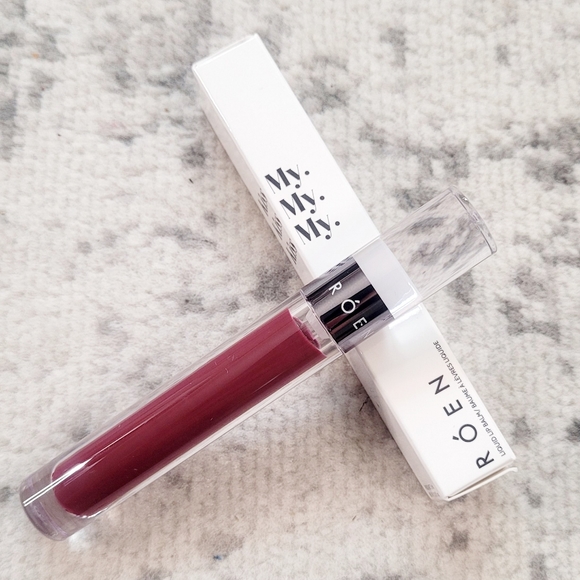 🌻5/$35🌻 NWOT ROEN Kiss My Liquid Lip Balm Tint In Scout Deep Berry New Full Size - Picture 6 of 8